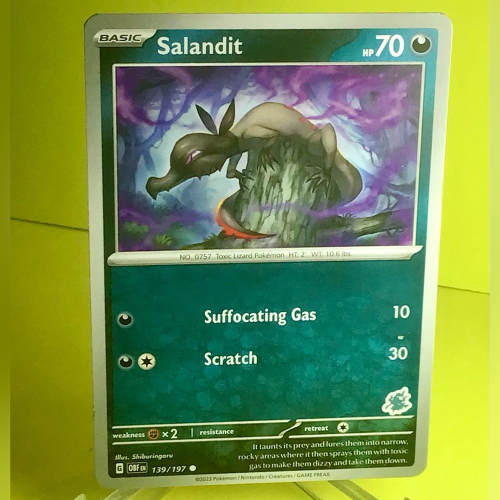 Salandit #139/197 regular finish Pokémon Card NEW FROM FRESH PACK